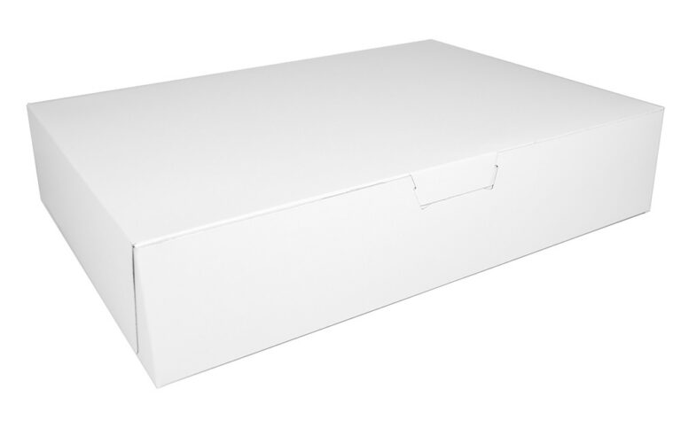 19 X 14 X 4 Half Sheet White Bakery Box