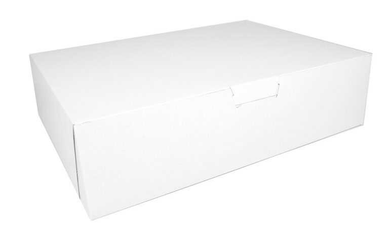 19 X 14 X 5 Half Sheet White Bakery Box