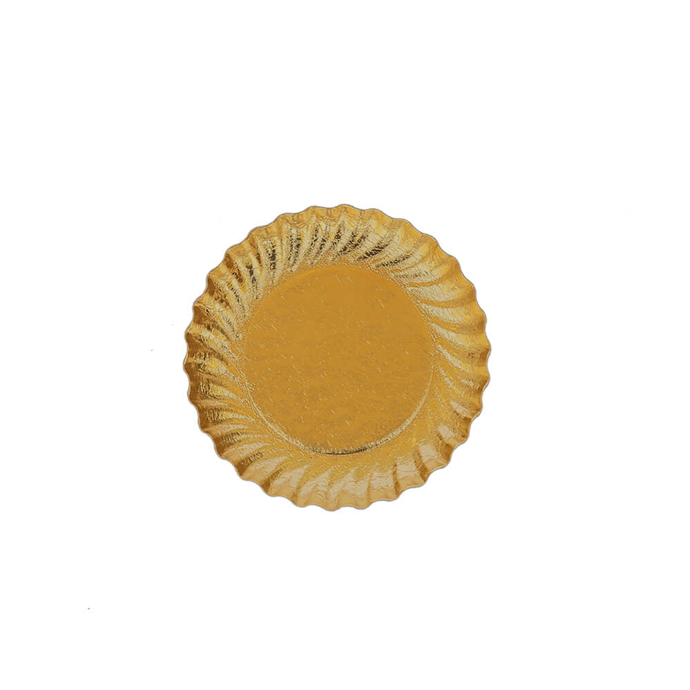 3.5" Gold Swirl Plate #8