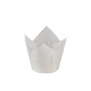132/50 White Tulip Baking Cup