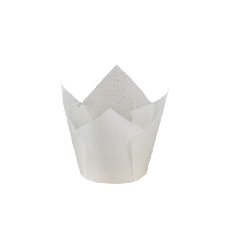 132/50 White Tulip Baking Cup