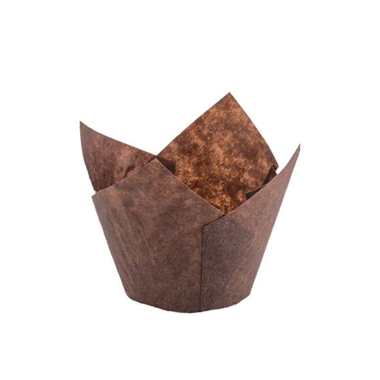 132/50 Brown Tulip Baking Cup