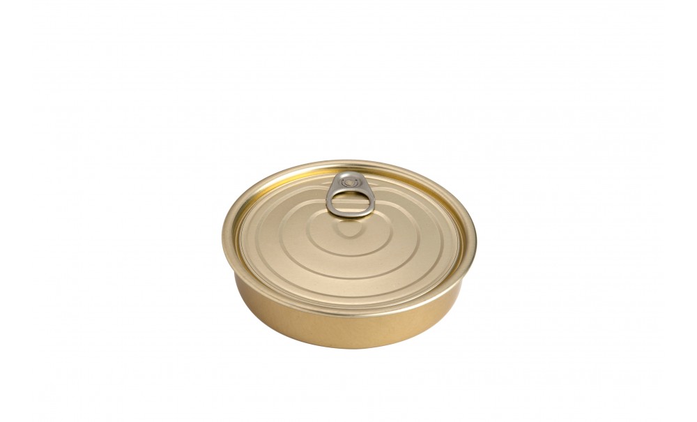Round Gold Tin Can XL With Lid - Image 2