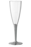 Flute Glass Metal Colored Bottom