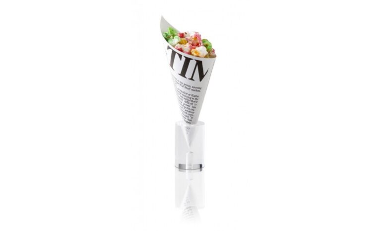 Newspaper Print Cones XS